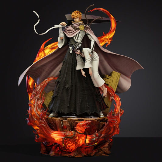 BLEACH 黒崎 一護 朽木 ルキア 1/6スケール 塗装済み完成品フィギュア