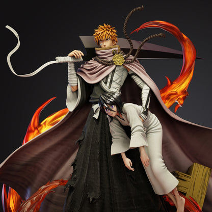 BLEACH 黒崎 一護 朽木 ルキア 1/6スケール 塗装済み完成品フィギュア