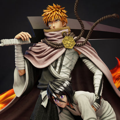 BLEACH 黒崎 一護 朽木 ルキア 1/6スケール 塗装済み完成品フィギュア